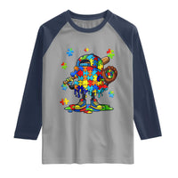 Autism Acceptance Baseball Raglan Shirt Colorful Drip Graphic Neurodiversity Support