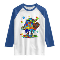Autism Acceptance Baseball Raglan Shirt Colorful Drip Graphic Neurodiversity Support