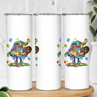 Autism Acceptance Baseball Skinny Tumbler Colorful Drip Graphic Neurodiversity Support