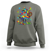 Autism Acceptance Baseball Sweatshirt Colorful Drip Graphic Neurodiversity Support