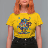 Autism Acceptance Baseball T Shirt For Women Colorful Drip Graphic Neurodiversity Support