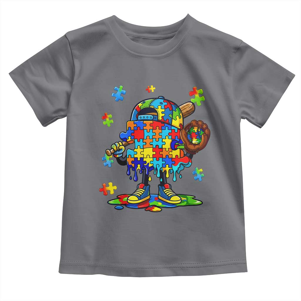 Autism Acceptance Baseball Toddler T Shirt Colorful Drip Graphic Neurodiversity Support
