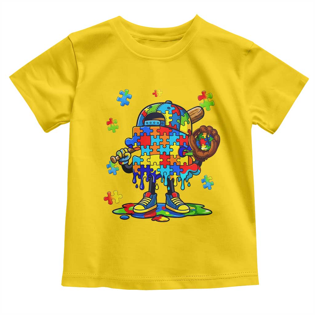 Autism Acceptance Baseball Toddler T Shirt Colorful Drip Graphic Neurodiversity Support