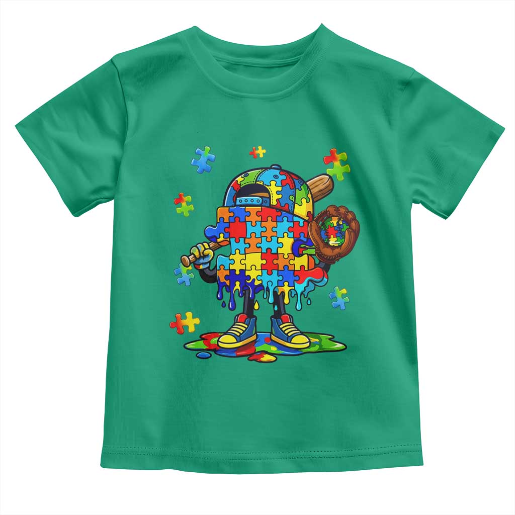 Autism Acceptance Baseball Toddler T Shirt Colorful Drip Graphic Neurodiversity Support