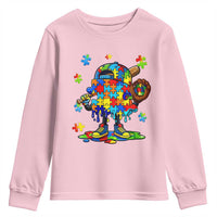 Autism Acceptance Baseball Youth Sweatshirt Colorful Drip Graphic Neurodiversity Support