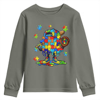 Autism Acceptance Baseball Youth Sweatshirt Colorful Drip Graphic Neurodiversity Support