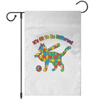 Autism Acceptance Baseball Cat Garden Flag It Is Ok To Be Different