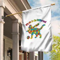 Autism Acceptance Baseball Cat Garden Flag It Is Ok To Be Different