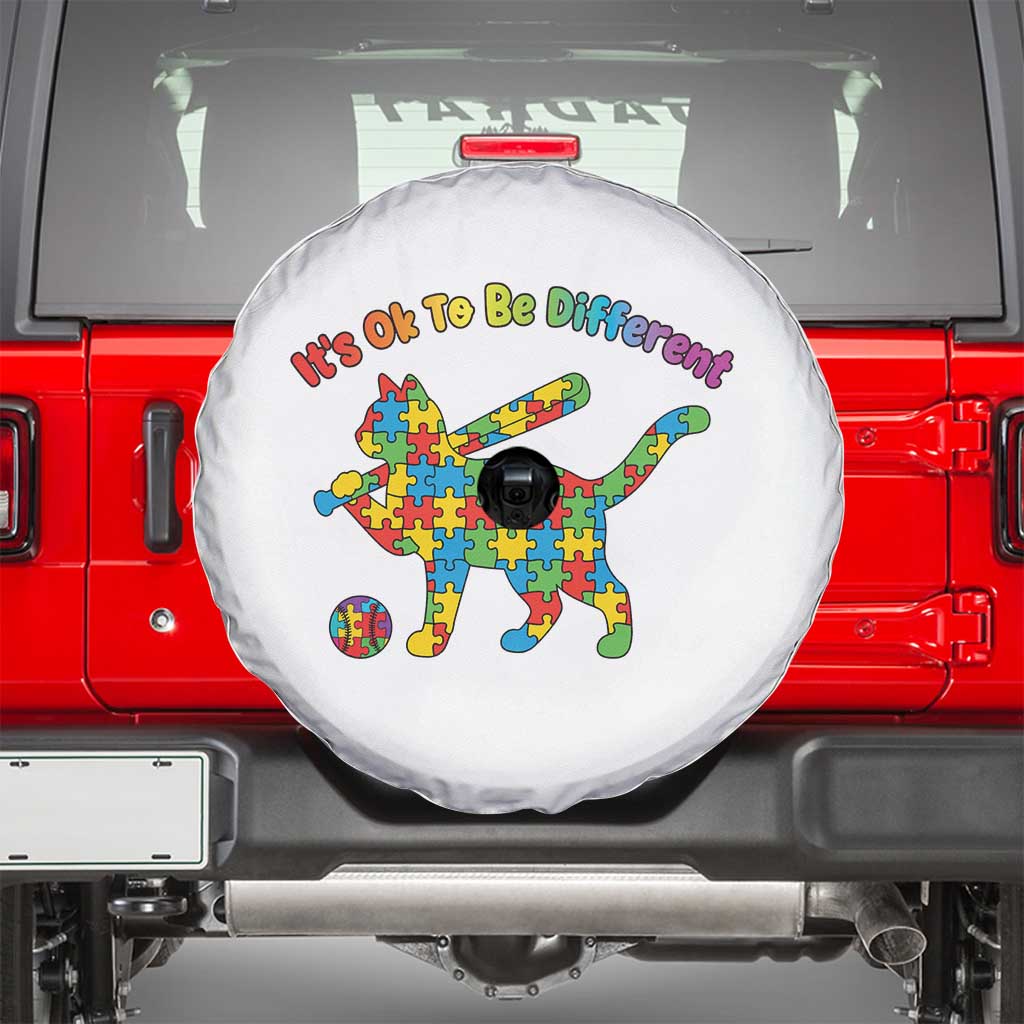 Autism Acceptance Baseball Cat Spare Tire Cover It Is Ok To Be Different