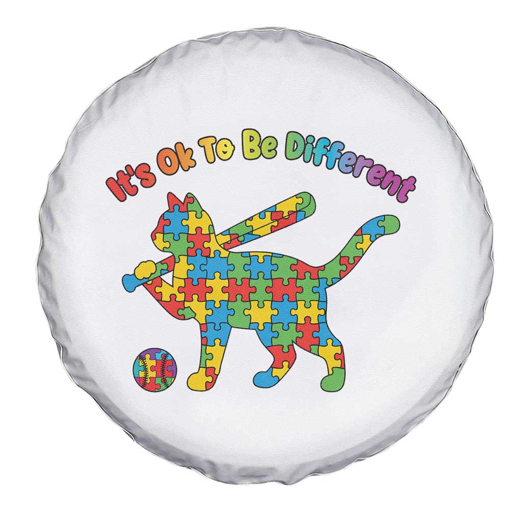 Autism Acceptance Baseball Cat Spare Tire Cover It Is Ok To Be Different