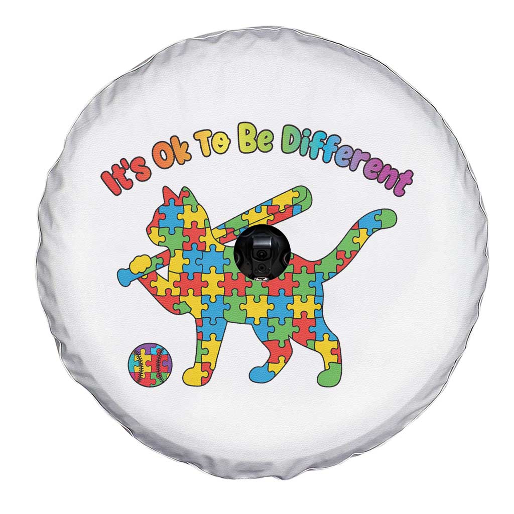 Autism Acceptance Baseball Cat Spare Tire Cover It Is Ok To Be Different