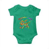 Autism Acceptance Baseball Cat Baby Onesie It Is Ok To Be Different