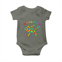 Autism Acceptance Baseball Cat Baby Onesie It Is Ok To Be Different