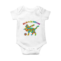 Autism Acceptance Baseball Cat Baby Onesie It Is Ok To Be Different