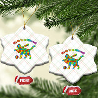 Autism Acceptance Baseball Cat Ceramic Ornament It Is Ok To Be Different