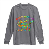 Autism Acceptance Baseball Cat Long Sleeve Shirt It Is Ok To Be Different