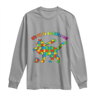 Autism Acceptance Baseball Cat Long Sleeve Shirt It Is Ok To Be Different