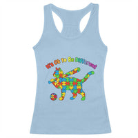 Autism Acceptance Baseball Cat Racerback Tank Top It Is Ok To Be Different
