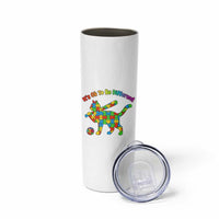 Autism Acceptance Baseball Cat Skinny Tumbler It Is Ok To Be Different