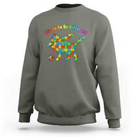 Autism Acceptance Baseball Cat Sweatshirt It Is Ok To Be Different