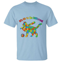 Autism Acceptance Baseball Cat T Shirt It Is Ok To Be Different