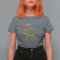 Autism Acceptance Baseball Cat T Shirt For Women It Is Ok To Be Different