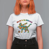 Autism Acceptance Baseball Cat T Shirt For Women It Is Ok To Be Different