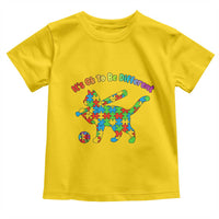 Autism Acceptance Baseball Cat Toddler T Shirt It Is Ok To Be Different
