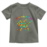 Autism Acceptance Baseball Cat Toddler T Shirt It Is Ok To Be Different