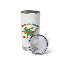 Autism Acceptance Baseball Cat Tumbler Cup It Is Ok To Be Different