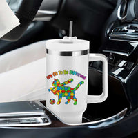 Autism Acceptance Baseball Cat Tumbler With Handle It Is Ok To Be Different
