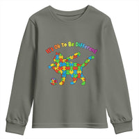 Autism Acceptance Baseball Cat Youth Sweatshirt It Is Ok To Be Different