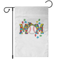 Autism Acceptance Baseball Mom Garden Flag Proud Mom Inclusive Support Graphic