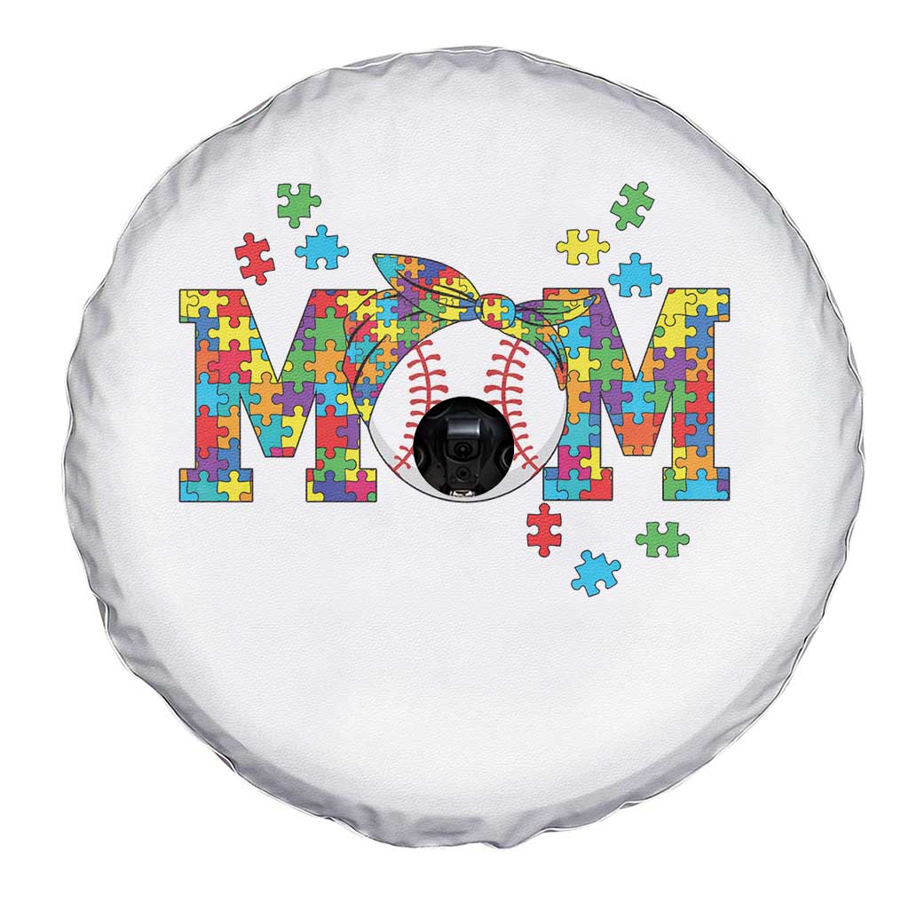 Autism Acceptance Baseball Mom Spare Tire Cover Proud Mom Inclusive Support Graphic