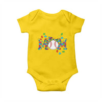 Autism Acceptance Baseball Mom Baby Onesie Proud Mom Inclusive Support Graphic