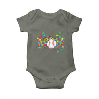 Autism Acceptance Baseball Mom Baby Onesie Proud Mom Inclusive Support Graphic