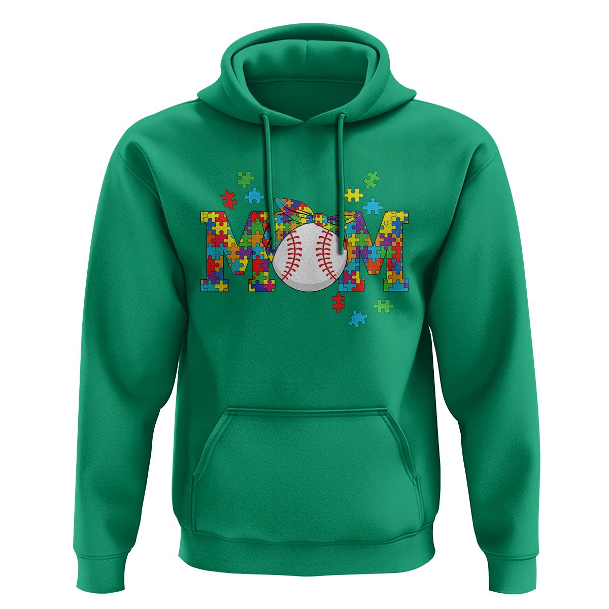 Autism Acceptance Baseball Mom Hoodie Proud Mom Inclusive Support Graphic