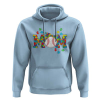 Autism Acceptance Baseball Mom Hoodie Proud Mom Inclusive Support Graphic