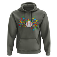 Autism Acceptance Baseball Mom Hoodie Proud Mom Inclusive Support Graphic