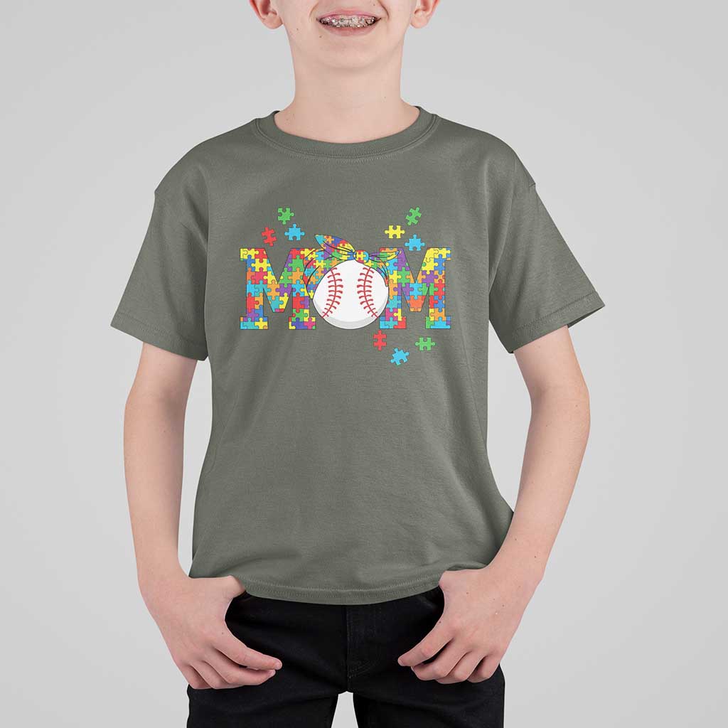 Autism Acceptance Baseball Mom T Shirt For Kid Proud Mom Inclusive Support Graphic