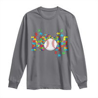 Autism Acceptance Baseball Mom Long Sleeve Shirt Proud Mom Inclusive Support Graphic