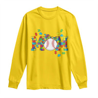 Autism Acceptance Baseball Mom Long Sleeve Shirt Proud Mom Inclusive Support Graphic