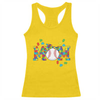 Autism Acceptance Baseball Mom Racerback Tank Top Proud Mom Inclusive Support Graphic