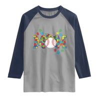 Autism Acceptance Baseball Mom Raglan Shirt Proud Mom Inclusive Support Graphic