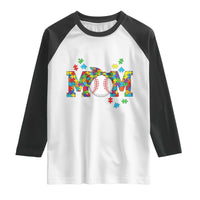 Autism Acceptance Baseball Mom Raglan Shirt Proud Mom Inclusive Support Graphic