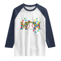 Autism Acceptance Baseball Mom Raglan Shirt Proud Mom Inclusive Support Graphic