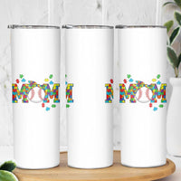 Autism Acceptance Baseball Mom Skinny Tumbler Proud Mom Inclusive Support Graphic