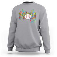 Autism Acceptance Baseball Mom Sweatshirt Proud Mom Inclusive Support Graphic