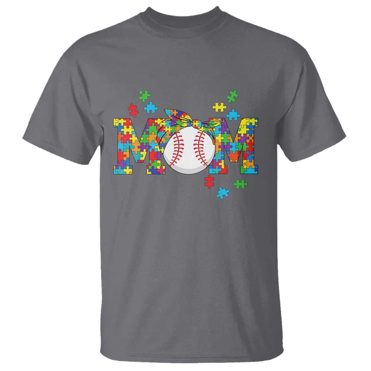 Autism Acceptance Baseball Mom T Shirt Proud Mom Inclusive Support Graphic