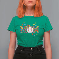 Autism Acceptance Baseball Mom T Shirt For Women Proud Mom Inclusive Support Graphic